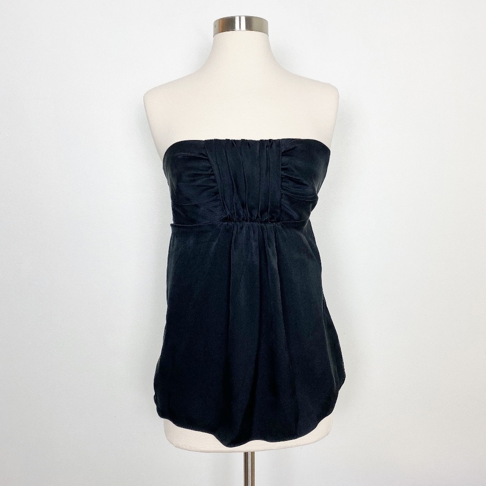 100% Silk Banana Republic Strapless Black Top